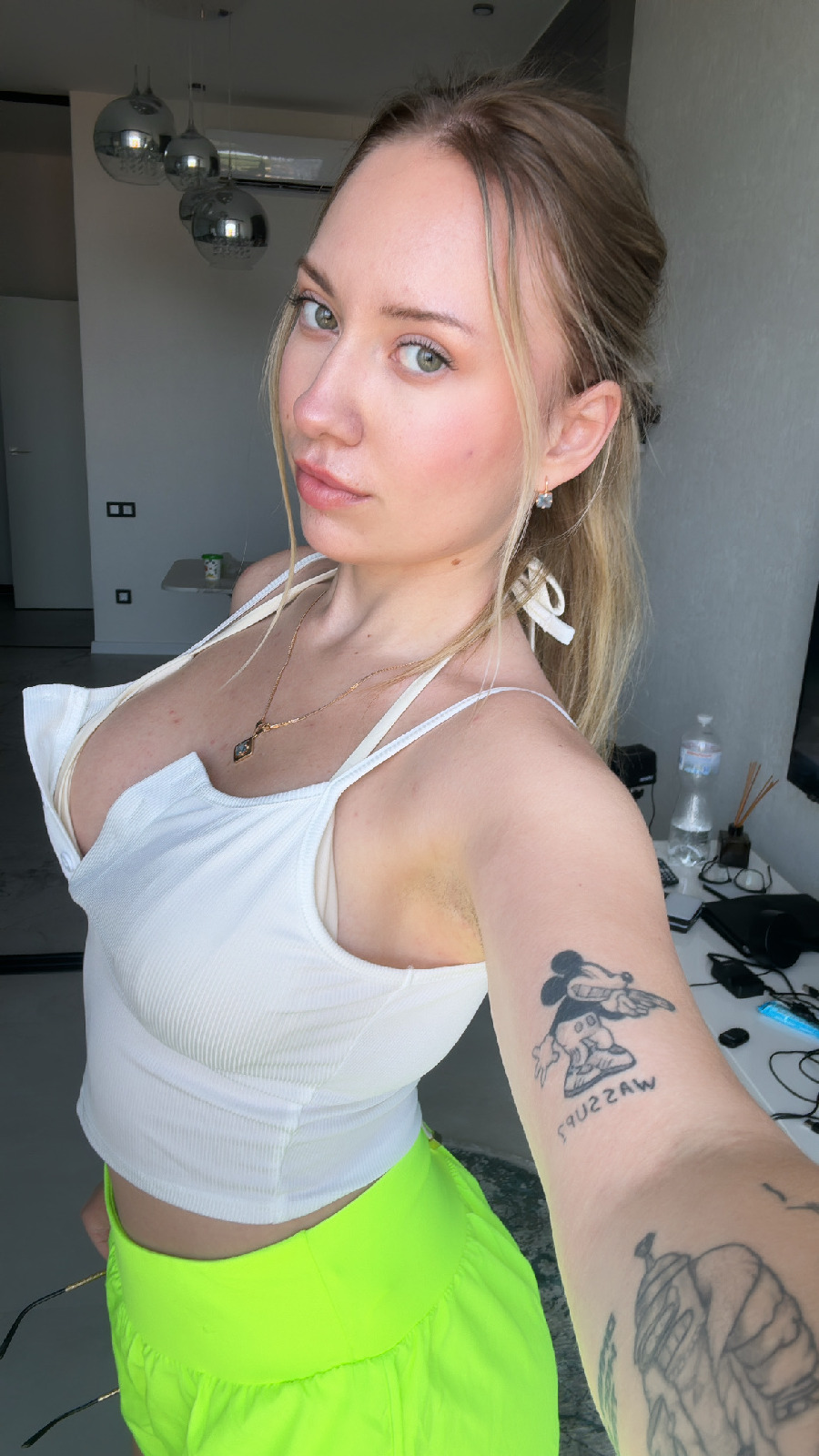 KateV in her underwear in Andorra la Vella